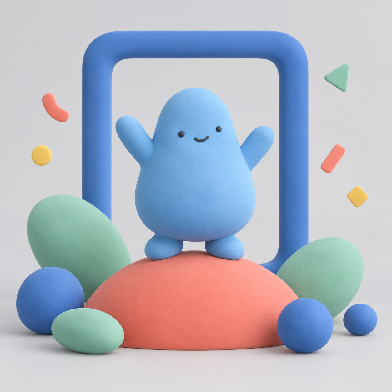 Your brand as a clay mascot — Generated result